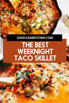 the best weeknight taco skillet recipe is in this post it's so easy to make