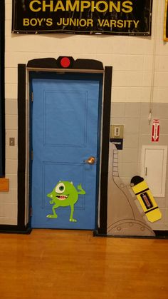 Monster Inc Door Decorations, Monsters Inc Classroom Door, Monsters Inc Decorations Classroom, Monster Inc Decorations, Monsters Inc Door Decorations, Monster Inc Door, Monsters Inc Bedroom, Toddler Classroom Decorations, Monsters Inc Decorations