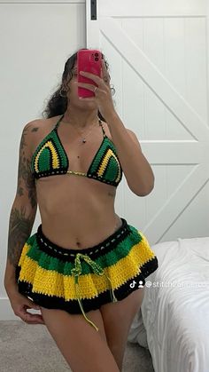 Dm me on instagram to order Crochet Bathing Suit Pattern, Crochet Swimwear Pattern, Crochet Bathing Suit, Jamaica Outfits, Bathing Suit Outfits, Crochet Bathing Suits, Jamaica Flag, Fasion Outfits, Crochet Swimwear