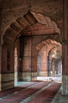 an archway in the middle of a building