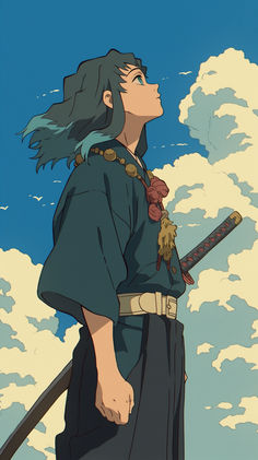 Aesthetic Ghibli Style Wallpaper of Muichiro Tokito from Demon Slayer Full resolution image via insta DM :) Studio Ghibli Style Art, Ghibli Style Wallpaper, Demon Slayer Muichiro Wallpaper, Tokito Muichiro Wallpapers, Japan Character Design, Anime Style Wallpaper, Ghibli Art Style, Demon Slayer Wallpaper Aesthetic, Japan Anime Art