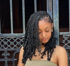 Long Loc Styles, Female Dreads, Dreads Hairstyles, Natural Hair Routine, Sister Locs, Loc Journey