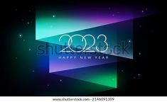 a happy new year greeting card with the numbers 2000 on it and stars in the background