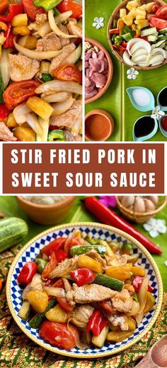 stir fried pork in sweet sour sauce is an easy and delicious side dish for any meal