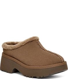 UGG New Heights Cozy Suede Platform Clogs | Dillard's Ugg Clog, Ugg Clogs, Tiktok Fashion, Platform Clogs, Dillard's, Clogs, Clothing Accessories