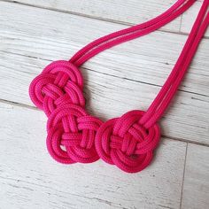 Fiber Necklace, Funky Necklace, Necklace Rope, Womens Jewellery, Chunky Necklaces, Rope Jewelry, Rope Knots, Fabric Necklace, Necklace Chunky