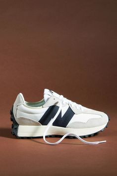 New Balance 327 Sneakers | Anthropologie (US) Tie Styling, Shoes Comfy, Athletic Gear, New Balance 574, Trending Sneakers, Tie Styles, Rubber Heels, Shoe Game