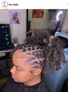 Loc Bow Styles, Bow On Locs, Loc Pigtails Style, Locs Bow Hairstyle, Loc Pigtails, Hair Tea, Cute Dreads, Dreadlock Hairstyles For Men, Twist Styles