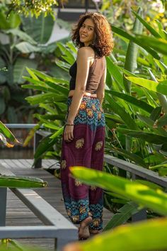 Burgundy Chang Pants Flowy Pants Outfit Summer, Aesthetic Pants, Yoga Style Outfits, Thai Pants, Handmade Pants, Fisherman Pants, Earthy Aesthetic, Elephant Pants, Printed Yoga Pants