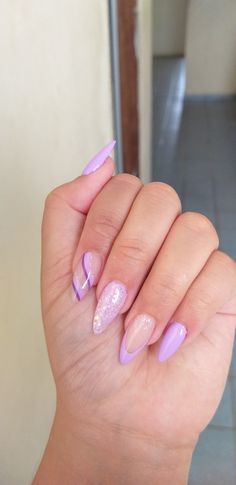 Purple Acrylic Nails, Nails Yellow, Girly Acrylic Nails, Manicure Y Pedicure, Fabulous Nails, Pretty Acrylic Nails, Purple Nails