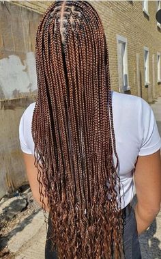 Long Small Box Braids With Curly Ends, Dark Brown Braids For Black Women, Brown Goddess Knotless Braids, Chocolate Brown Braids, Brown Knotless Box Braids, Gana Braids, Fall Braids Black Women, Brown Braids For Black Women, Braids Ideas For Black Women