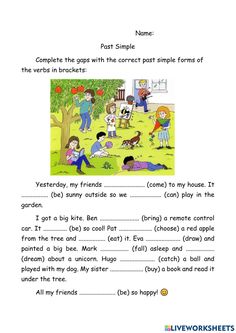 worksheet for children to learn english with pictures and words in the form of letters