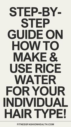 OMG this recipe for rice water for hair growth plus the guide on how to use it, gave my hair the ultimate growth spur!