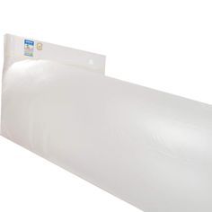 an image of a white mattress on the wall with plastic wrap around it's edges