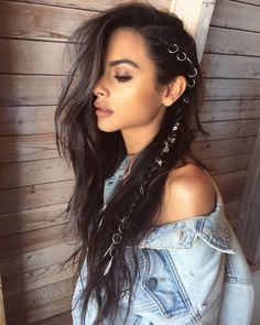 peinados modernos Hair Braid Rings, Glamorous Hair, Smink Inspiration, Bohemian Hairstyles, Trending Hairstyles