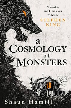 a book cover for a cosmology of monsters