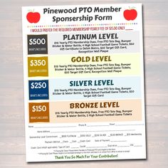 a flyer for the pinewood pro member