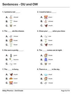 sentences and words worksheet with pictures