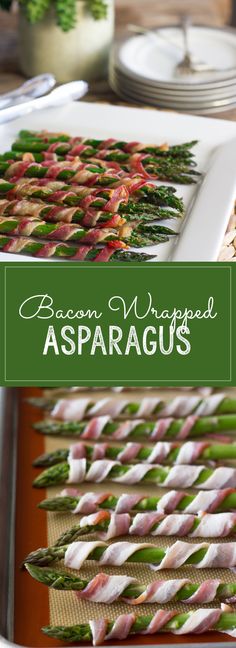 asparagus are arranged on trays and ready to be served