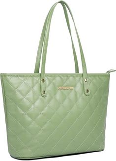 Montana West Quilted Handbag for Women Leather Tote Purse Shoulder Bag Large Fashion Satchel Hobo Purse Quilted Handbag, Leather Tote Purse, Green Purse, Quilted Handbags