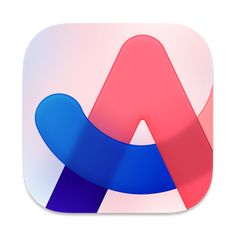 an app icon with the letter a in it's center and two different colors