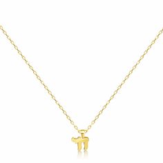 Alef Bet Necklaces 14k yellow gold / 16 chain Mini Chai Necklace in 14k Yellow Gold Chai Hebrew, Gay Pride Gifts, Jewish Jewelry, Designer Necklace, Pride Gifts, Minimal Jewelry, Healing Jewelry, Happy Healthy, Minimalist Necklace