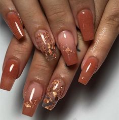 Fall Gel Nails, Cute Nails For Fall, Fall Acrylic Nails, Almond Nails Designs, Gel Nail Colors, Thanksgiving Nails, Halloween Nail Designs, Fall Nail Art, Fall Nail Colors