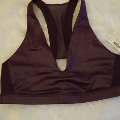 Vs Sports Bra. Purple Nwt. Size Medium. Deep V. Sheer See Thru In The Back. Vs Sport, Victoria Secret Sport, Sports Bras, Deep V, Color Purple, Women's Intimates, Sports Bra, Victoria's Secret, Size Medium