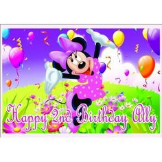 a happy 2nd birthday card with minnie mouse