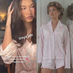 Nwt Djerf Avenue Ms. Djerf Go Slow Pj Shirt Summer Island (As Seen On Hailey Bieber) Size: Xs (Airy Fit, Can Also Comfortably Fit S) Matching Shorts And Pants Are Also Available! Djerf Avenue Pants, Summer Island, Lyocell Fabric, Djerf Avenue, Sofia Richie, Soft Pajamas, Ruffle Shorts, Hailey Bieber, Notched Collar