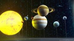 an artist's rendering of the solar system