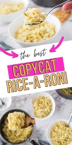 the best copycat rice - a - roni recipe is in this postcard