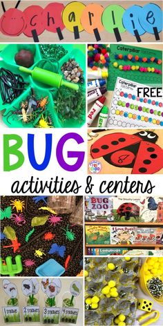 bug activities and centers for kids to play with