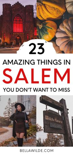 the words 23 amazing things in salem you don't want to miss on them