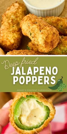 an image of food with dipping sauce in the middle and on the other side that includes jalapeno poppers