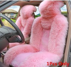 Universal Genuine Australian Sheepskin Fur Car 1 Front Seat Cover Winter Automobile Decoration Pink Genuine Australian Sheepskin Fur Car 1 Front Seat Cover Winter Universal M12 Description Condition:100% Brand new Material: Long wool part-100% sheepskin (please note shed fur is normal ）/ Central part - high density plush / Back lining: micro-suede sponge flannelette  Color: Pink Size: 138cm *63 cm (54.3 * 24.8 in ) Package Included:1 PC Single Front Seat Good breathability,high density,High qual Pink Seat Covers, Road Trip Fashion, Pink Car Accessories, Car Front Seat, Car Accessories For Women, Car Cushion, Seat Cushion Covers, Pink Car, Car Seat Covers