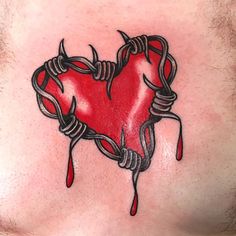 Barbwire Heart Tattoo Design, Dripping Heart Tattoo, Stitched Heart Tattoo, Barbed Wire Love Heart Tattoo, Sadie Tattoo, Mom Barbed Wire Heart Tattoo, Dark Heart Tattoo, Gothic Heart Tattoo, Blood Tattoo Ideas