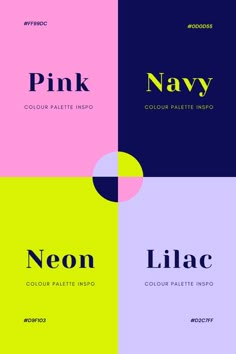 four different colors are shown in the same font