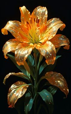 a yellow flower with water droplets on it