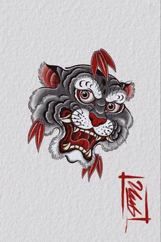 Snow Leopard Tattoo, Traditional Japanese Tattoo Flash, Japanese Tiger Tattoo, Tiger Sketch, Big Cat Tattoo, Tattoo Tiger, Traditional Tattoo Designs, Airplane Tattoos, Japanese Tiger