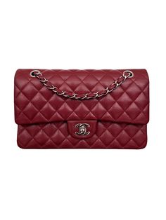 Condition: Great Size: 10 in W x 6 in H x 3 in D Description: This is a Chanel Classic Double Flap in the size Medium crafted with Caviar Leather in the color Burgundy Wine Red. This classic flap bag is crafted of diamond quilted caviar leather in a beautiful deep red color. It features silver hardware on the chain link shoulder straps as well as the CC turn lock logo. The sophisticated red color, size, and durable leather make this a classic and timeless bag suitable for every occasion. Details: Creasing, wear, scuffs and indentation on exterior and underneath flap, light wear on strap. Minor wear and marks in interior. Feint storage odor in interior. Hairline scratches on hardware. Great condition. Lock Logo, Timeless Bags, Classic Flap Bag, Deep Red Color, Burgundy Wine, Wine Bag, Diamond Quilt, Classic Flap, Flap Bag