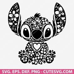 an image of a cute little bunny with flowers and hearts on it's head