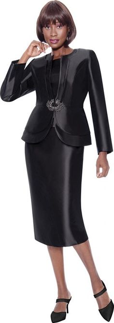 Terramina 7121 3 piece Skirt Suit Colors: Black, Rose, Royal, White Sizes: 8, 10, 12, 14, 16, 18, 20, 22, 24 Elegant Black Set For Fall, Elegant Black Sets For Fall, Elegant Black Fall Outfit Sets, Elegant Fitted Black Skirt Suit, Elegant Black Spring Suit, Elegant Black Suit For Spring, Elegant Fitted Black Set, Elegant Black Fitted Sets, Classic Black Spring Sets