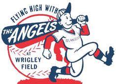 an image of the angels at wrigley field with angel's logo on it