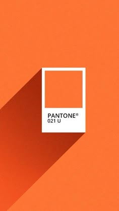 the pantone logo is shown on an orange background with a white rectangle in the center