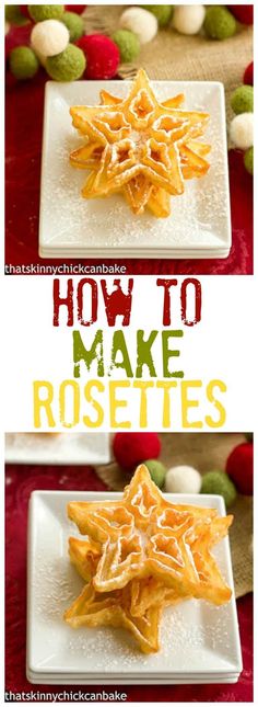 how to make rosettes on a white plate