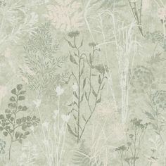 an image of a wallpaper with plants on the side and leaves in the middle