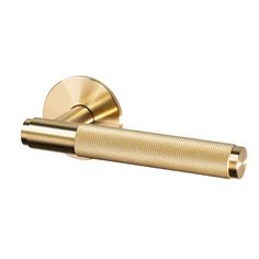 an image of a brass door handle on a white background