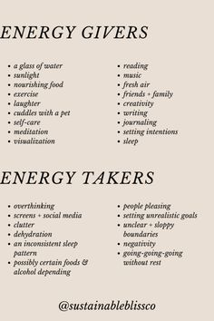 Energy Givers, Vie Motivation, Positive Self Affirmations, Mental And Emotional Health, Calisthenics, Emotional Health, Journal Prompts