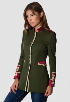 LEVITA BOWIE Military Inspired Fashion, Band Jacket, Military Looks, Women's Blazers, Military Style Jackets, Uniform Fashion, Military Inspired, Military Style, Fashion Line